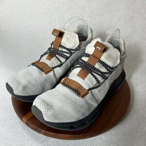 On Cloud Cloudnova Mens Size 9.5 White Pearl Brown Running Shoes